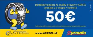 Darčekový poukaz ASTEEL v hodnote 50€