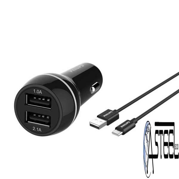 Duálna nabíjačka do auta PHILIPS s USB C